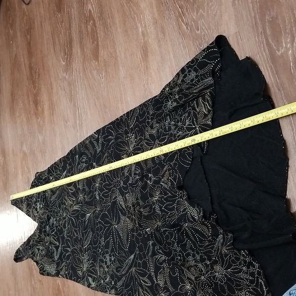 (10P) Jessica Tropical Palm Print Midi High Low Empire Waist Dress Vacation Boho - Picture 4 of 6